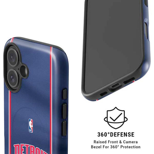 NBA Detroit Pistons Jersey iPhone 16 Magsafe Impact Case